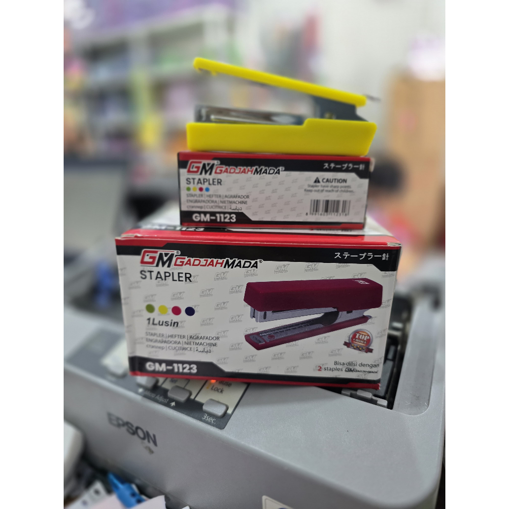 

1 LUSIN STAPLER/ MESIN STAPLES GAJAH MADA/GM 1123/ORIGINAL 100%/TERMURAH