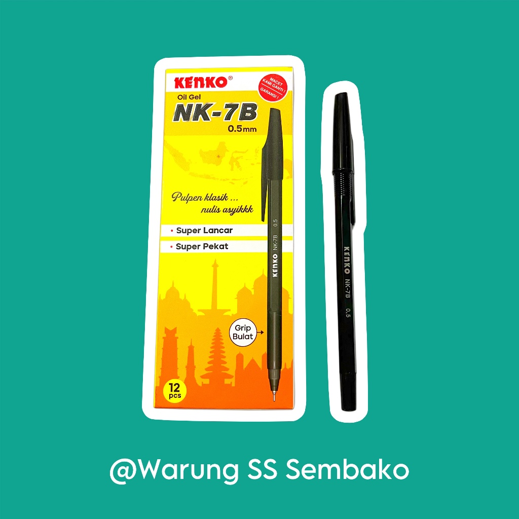 

Kenko Pulpen Gel NK-7B hitam 0.5 mm 1 pcs