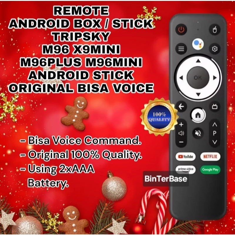 Remot Remote Android box M96 plus M96 mini X9 Mini M96+ bluetooth bisa Voice Tripsky TV Box 4K HD ST