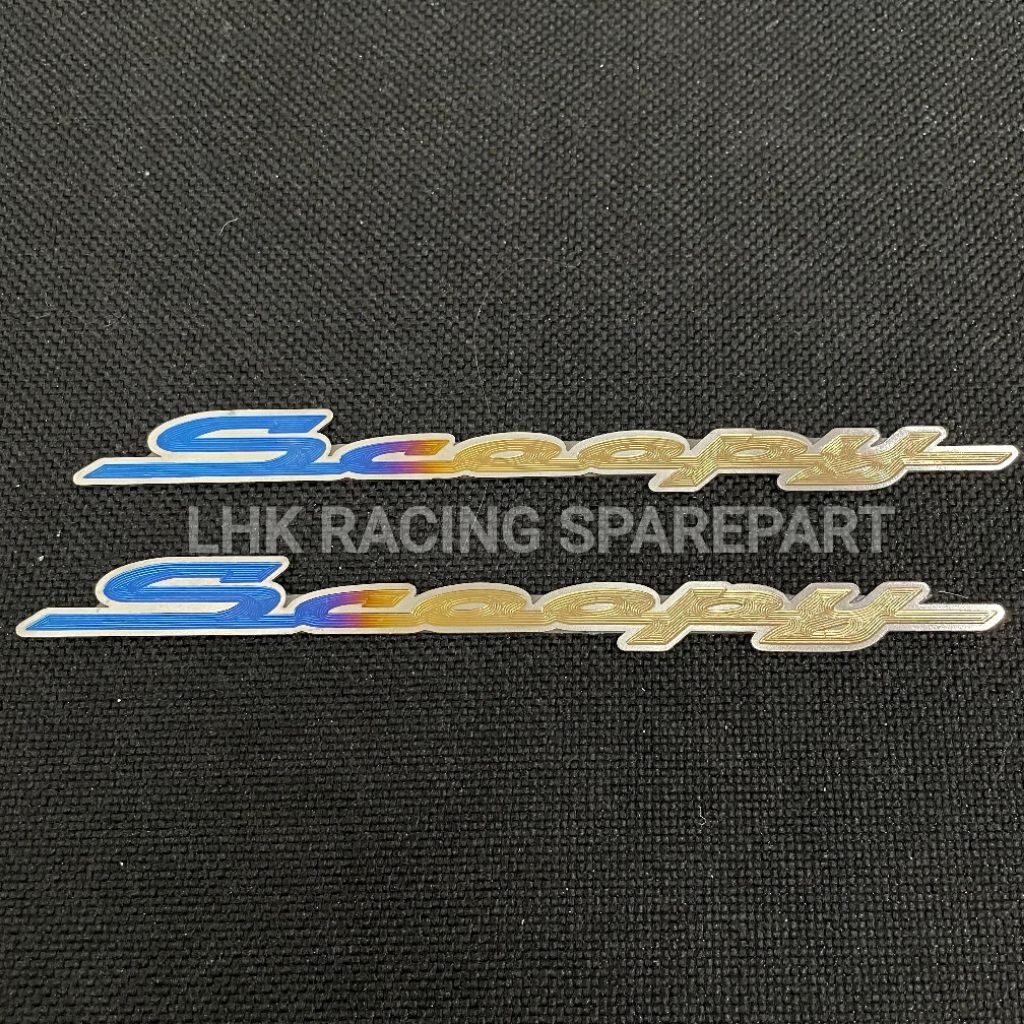 Emblem eblem stiker logo  tulisan Scoopy ori