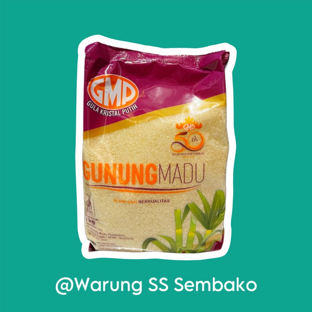 

Gunung Madu GMP Gula Pasir Putih kemasan 1 kg