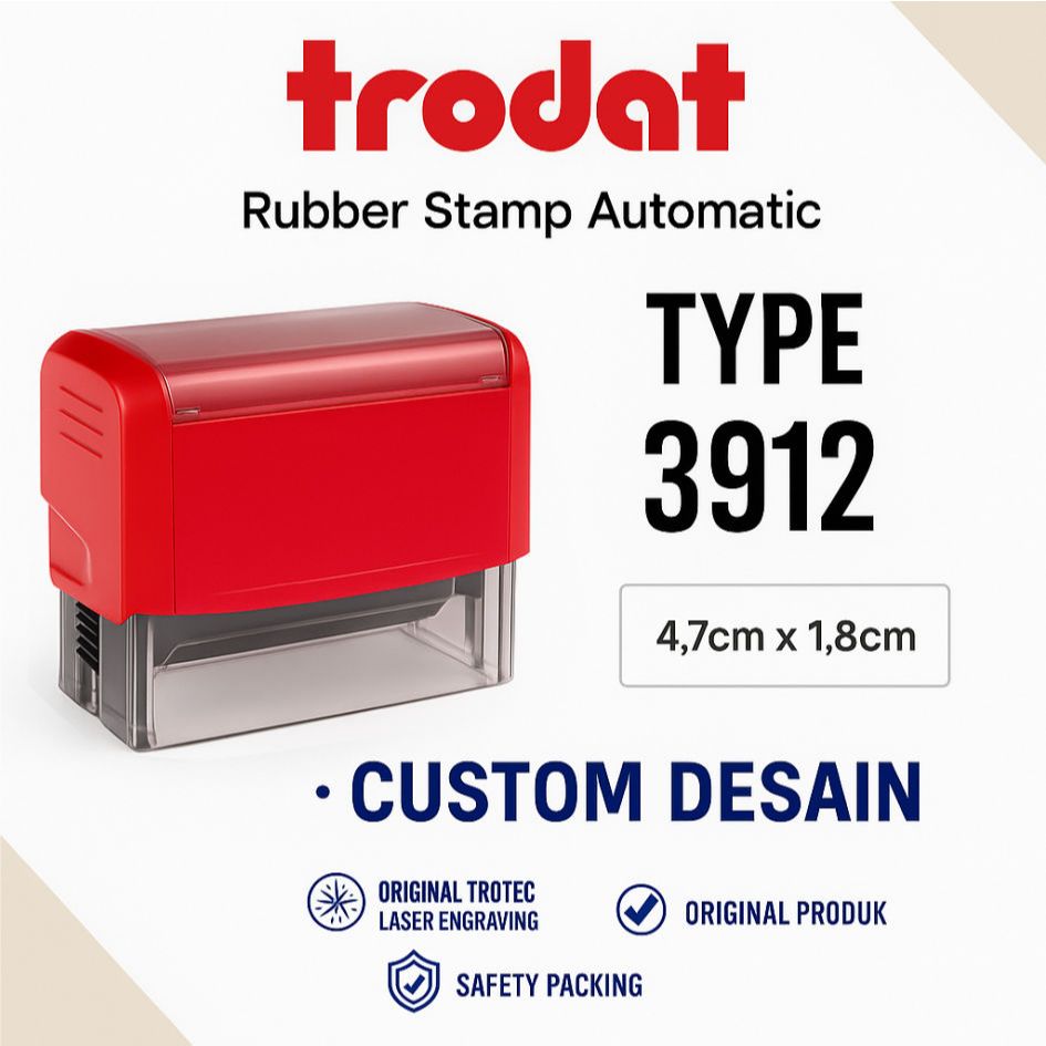 

Stempel trodat 3912 (47x18 mm) Stempel Warna Otomatis, Original Trodat