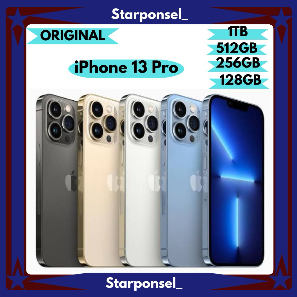Apple iPhone 13 Pro 128GB 256GB 512GB Fullset Second Original Ex inter