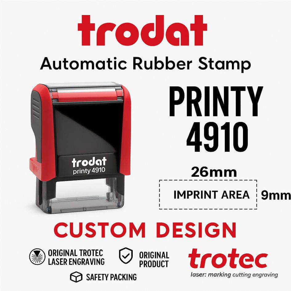 

Stempel Trodat 4910 (26x9 mm) Stempel Warna Otomatis, Original Trodat