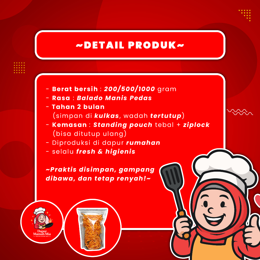 

Nafariz724 Kentang Mustofa Balado Pedas Manis 500Gr Camilan Kentang Kering Kriuk Dapur Mamah Mia