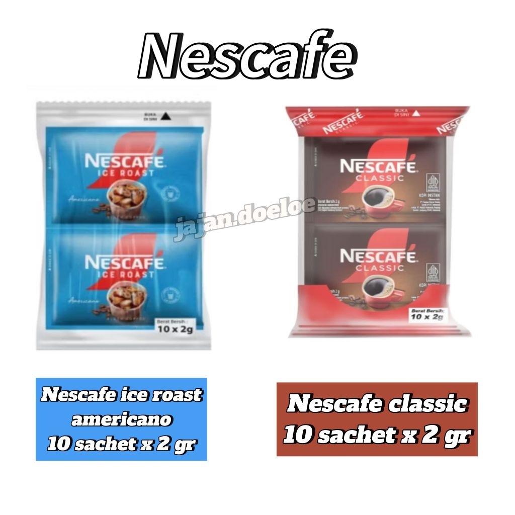 

NESCAFE Ice Roast / Classic 10 Sachet x 2g – Kopi Instan Praktis Nikmat tanpa gula,ngopi enak ala cafe