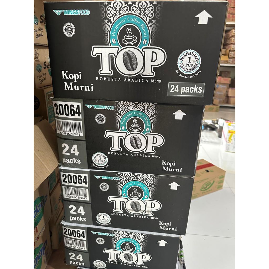 

1 DUS Kopi TOP MURNI 158GR pack isi 24pack