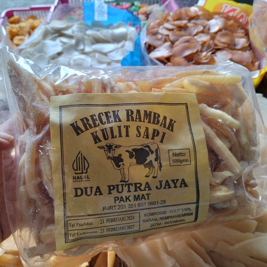 

Rambak sapi / krupuk rambak/camilan rambak mekar