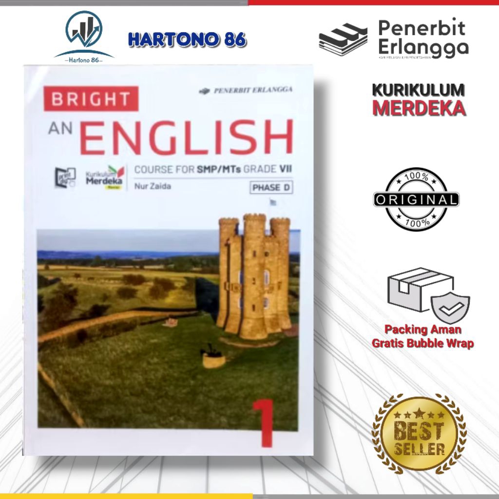 Buku Bahasa Inggris erlangga SMP/MTs kelas 7 kurikulum merdeka