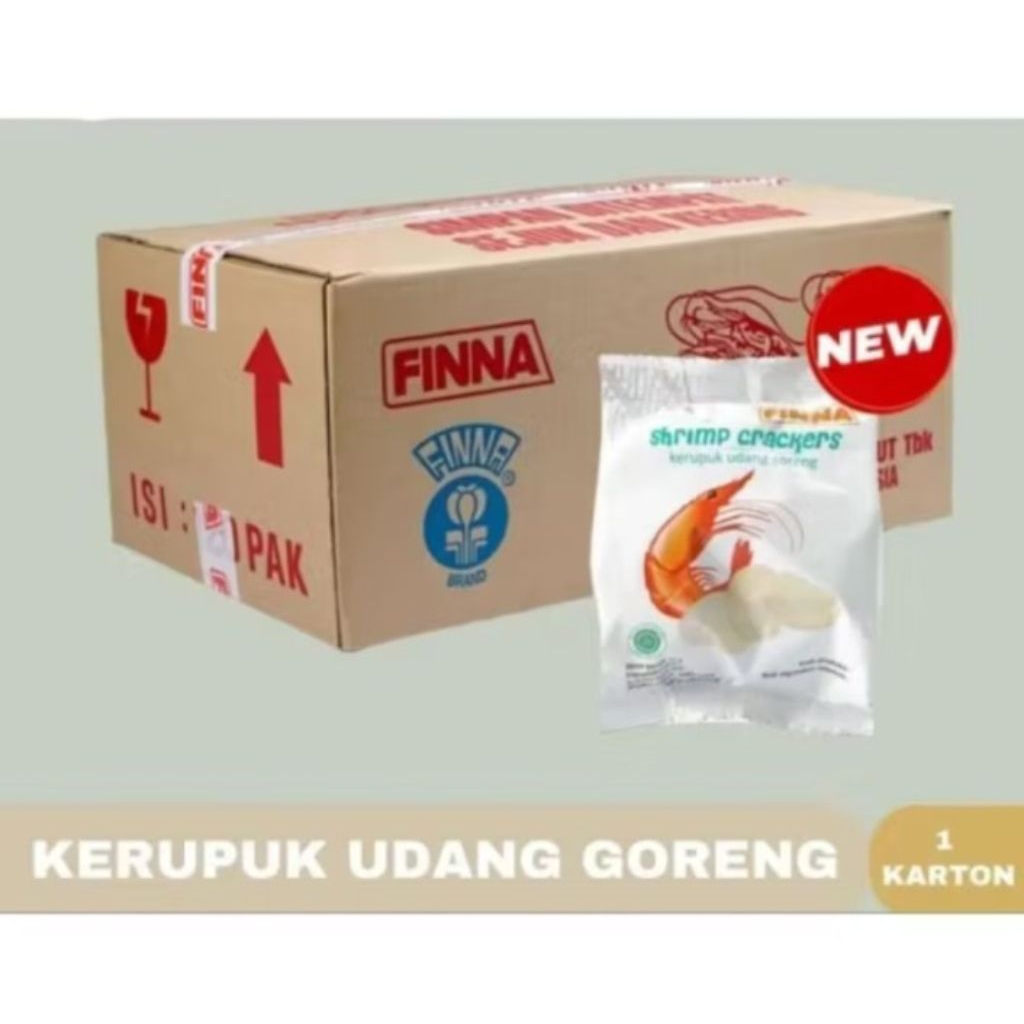 

Kerupuk krupuk udang finna/ finna shrimp crackers 1 dus isi 120 bks khusus instant dan sameday