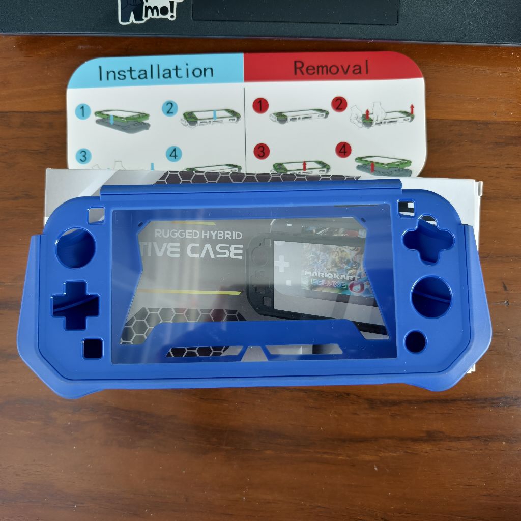 Rugged Hybrid Protective Case Cover Back Grip Nintendo Switch Lite - Navi Blue second