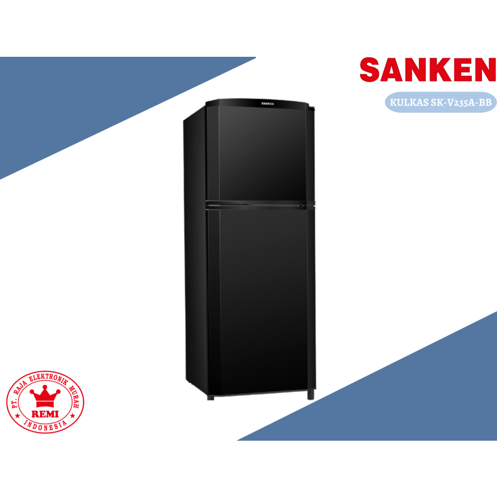 SANKEN SK-V235A-BB Kulkas 2 Pintu Lemari Pendingin Kapasitas 230L