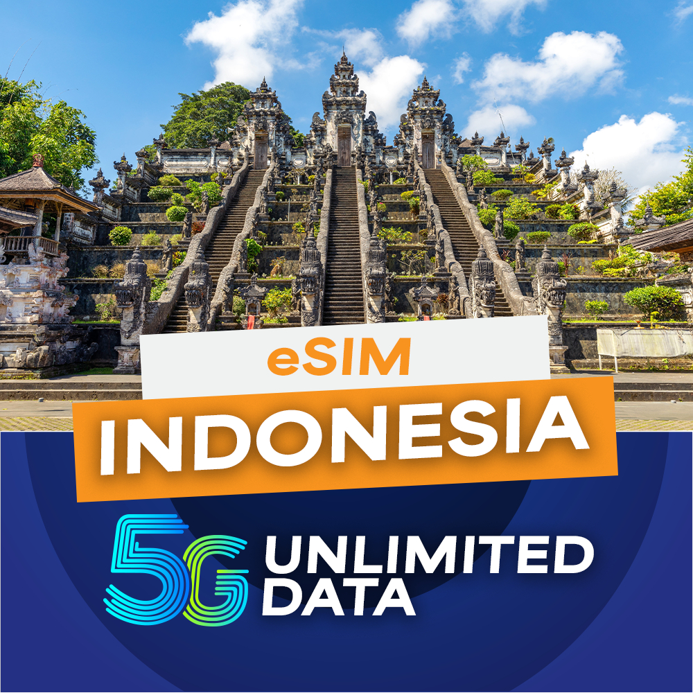 eSIM Indonesia Unlimited Data Internet | eSIM Travel Indonesia Unlimited Internet