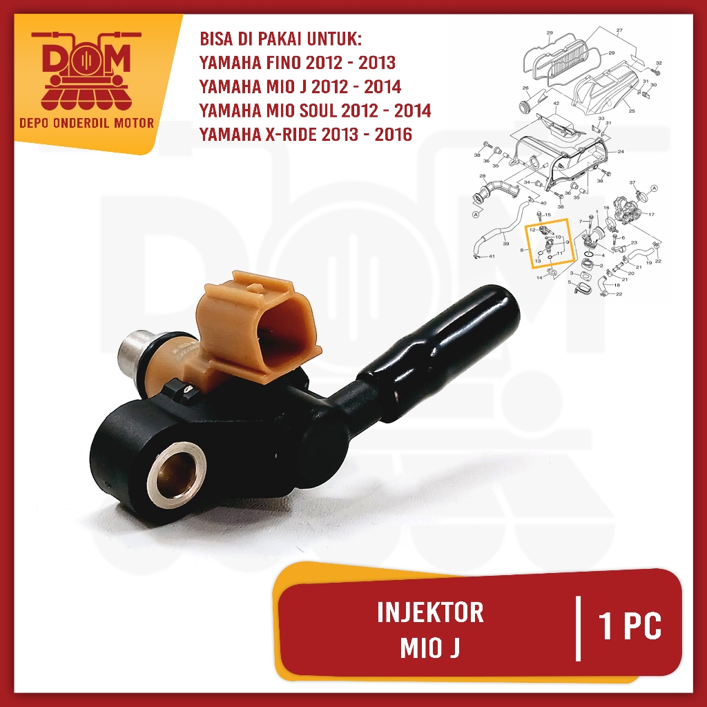 Injektor Assy Mio J (KAGAYAKU) Fuel Pump Injector Injeksi Komplit Yamaha Mio J 54P Soul Fino X-Ride