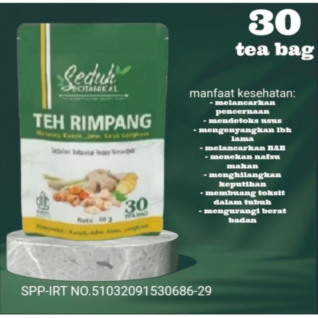 

[PAKET 3] SEDUH BOTANIKAL Teh Rimpang | Teh Celup Rimpang JSR | Teh Kunyit Jahe Serai Lengkuas | 30 Tea Bag