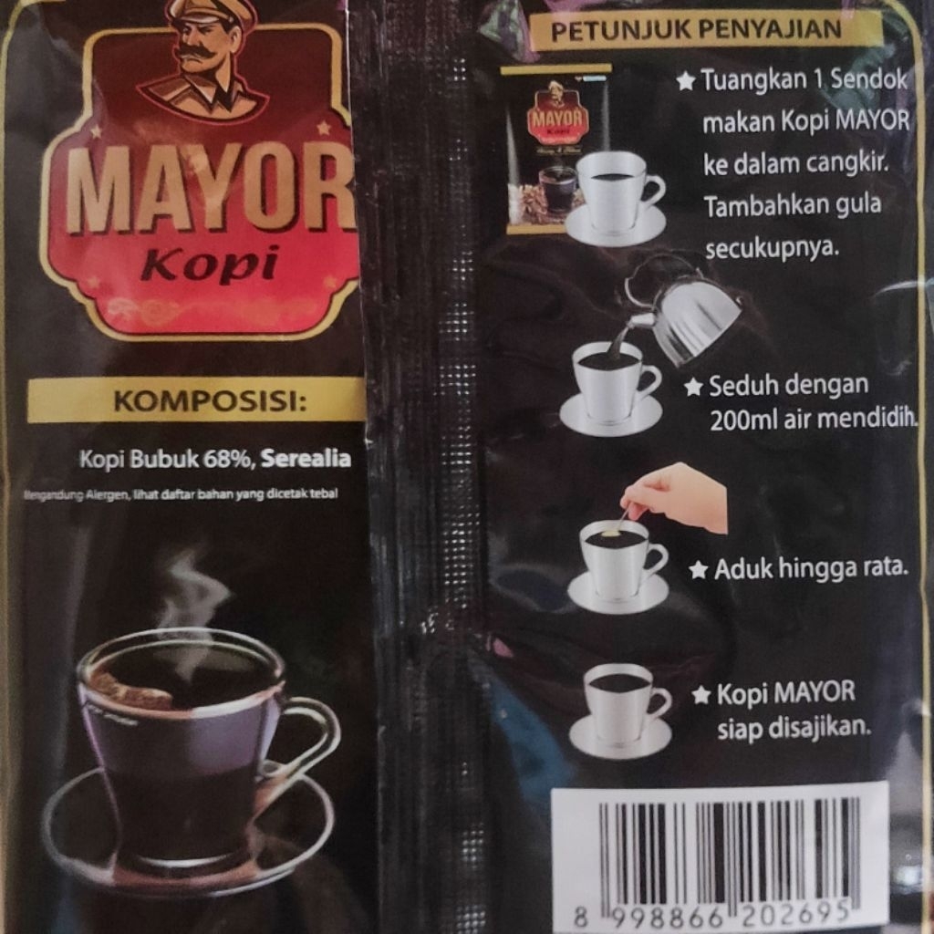 

kopi mayor kopi hitam bubuk 68% berhadiah gelas lapis bubblewarp.