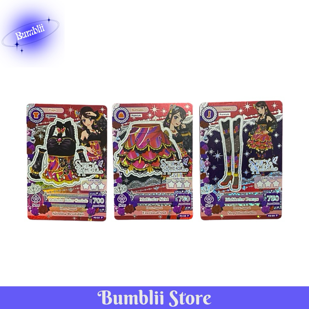 KARTU AIKATSU SPICY AGEHA RAN PREMIUM MULTICOLOR