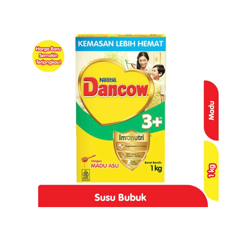 

Netsle Dancow 3+ Madu Imunutri Susu Pertumbuhan Box dan 1 Kg