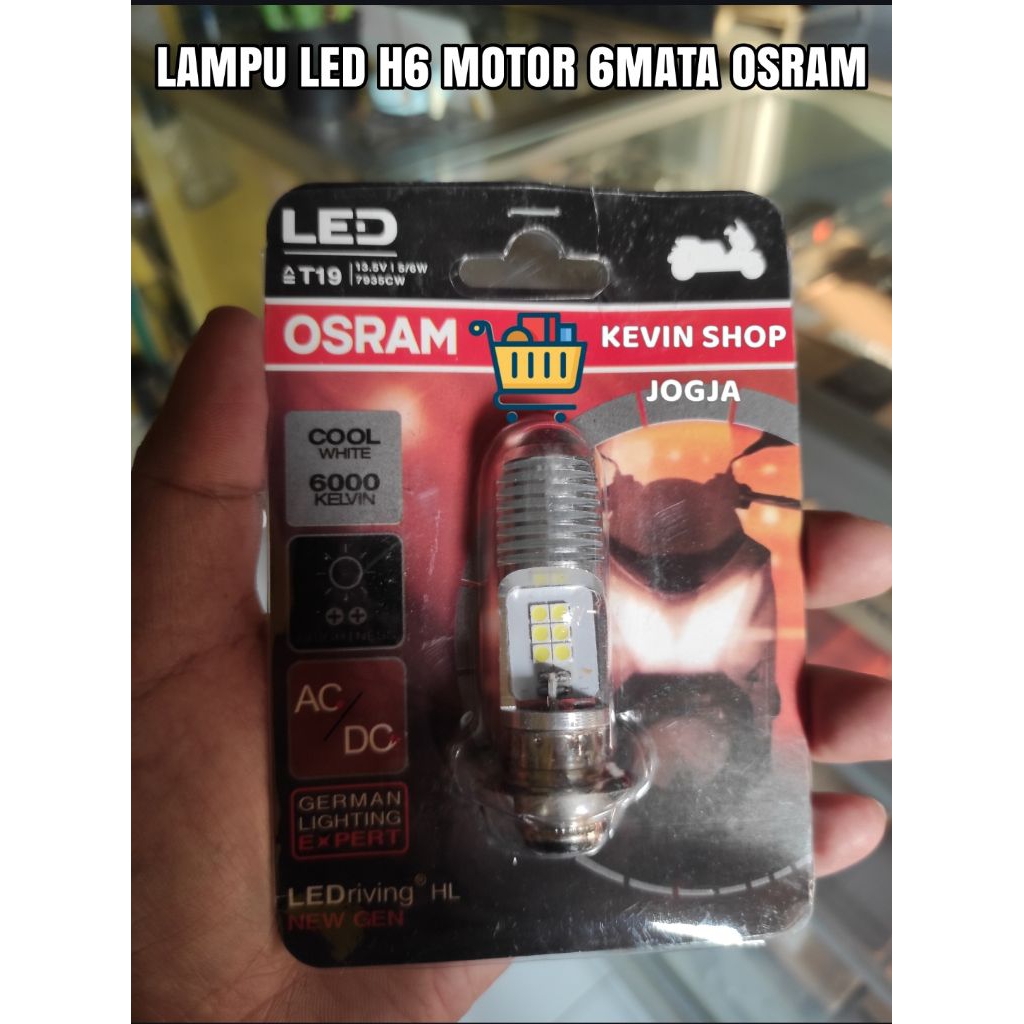[INSTANT JOGJA] KAKI2 - LAMPU LED MOTOR H6 OSRAM - PUTIH AC/DC