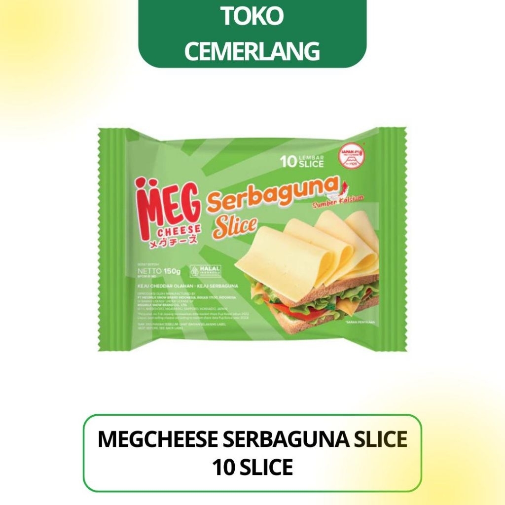 

Keju Meg Cheese Serbaguna Slice isi 10 slices 150 gr