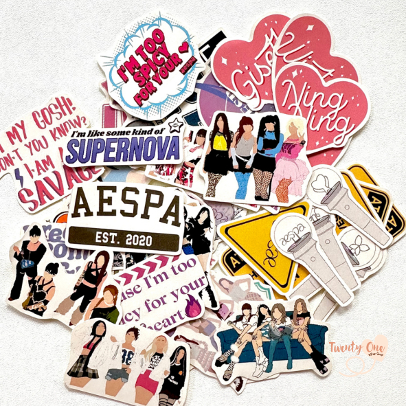 [50pcs] Mini Sticker Deco Aespa Cute Sticker