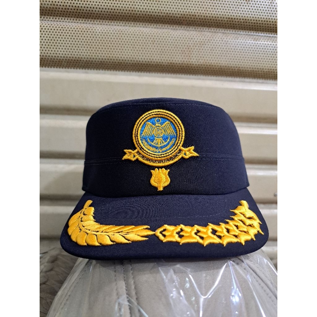 Topi dishub golongan 3d komando bordir timbul ,bisa custom bordir kanan kiri