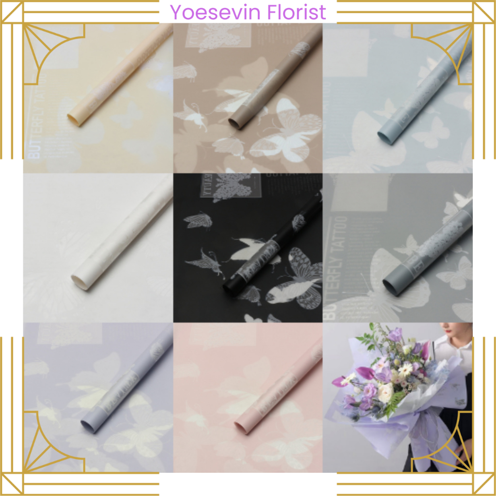 

KB6196 BUTTERFLY CELLOPHANE MOTIF KUPU KUPU ECER LEMBARAN KERTAS BUKET BUNGA WRAPPING PAPER