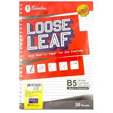 

BAMBOO - ISI BINDER / REFILL LOOSE LEAF UKURAN B5