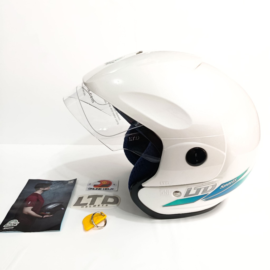 HELM LTD SPORTS 100% ORIGINAL warna putih susu