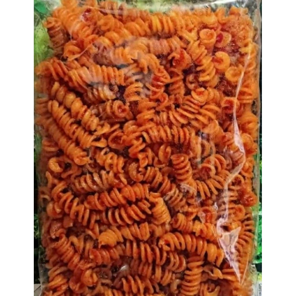 

makaroni spiral daun jeruk gurih pedas 250gr dan 500gr