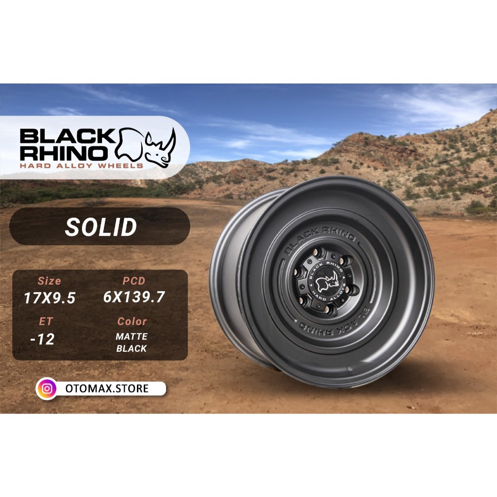 Velg Mobil Black Rhino Solid Ring 17 Matte Black