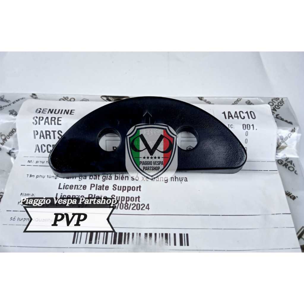 Karet Dudukan Plat Nomor Depan Vespa LX 125 3V Iget Original ( 1B004329 )
