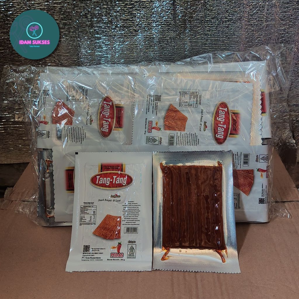 

Tang Tang snack latio rasa pedas manis paket hemat 1 renceng isi 8 pcs