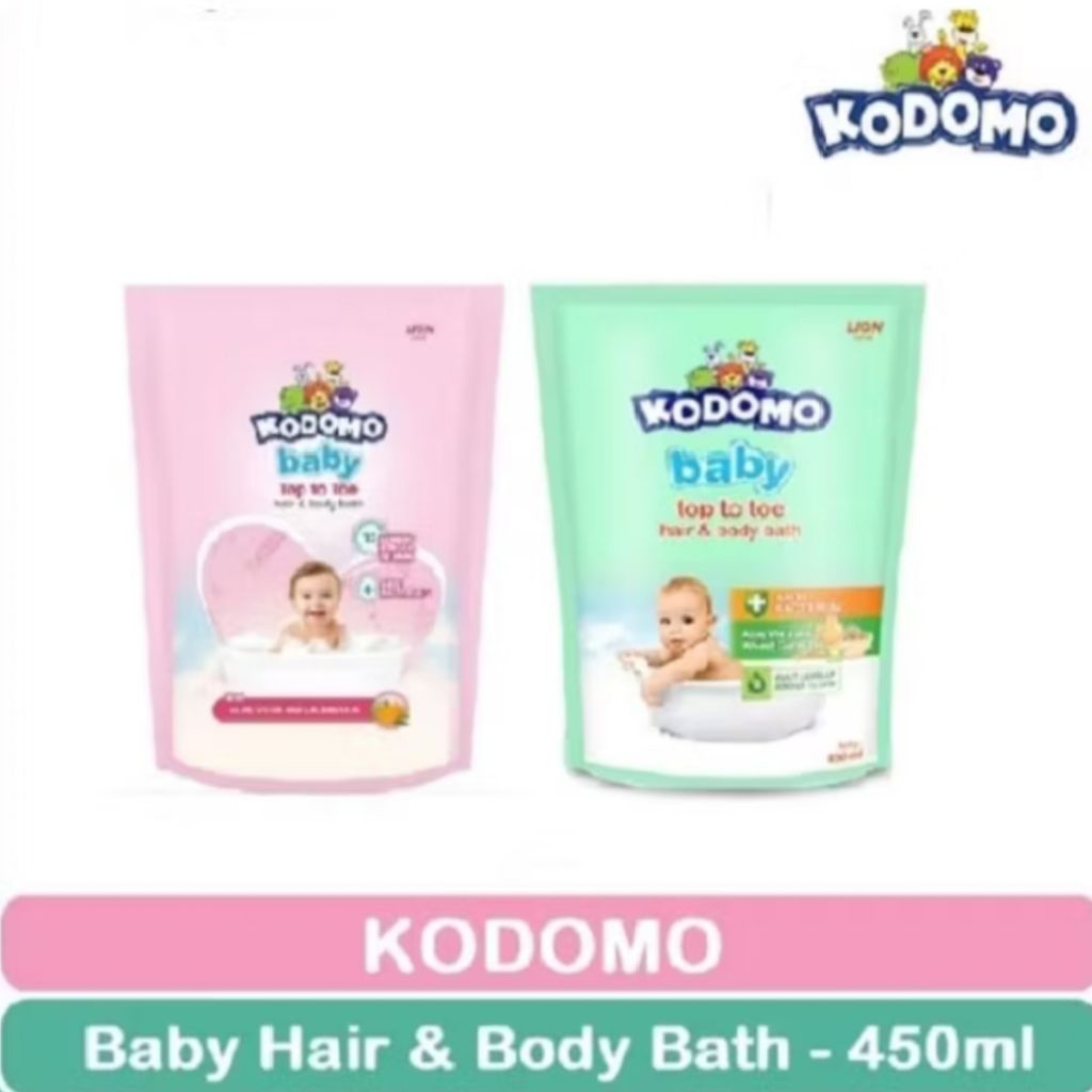 Kodomo Sabun dan Shampoo Bayi Kodomo Hair and Body Wash 450ml