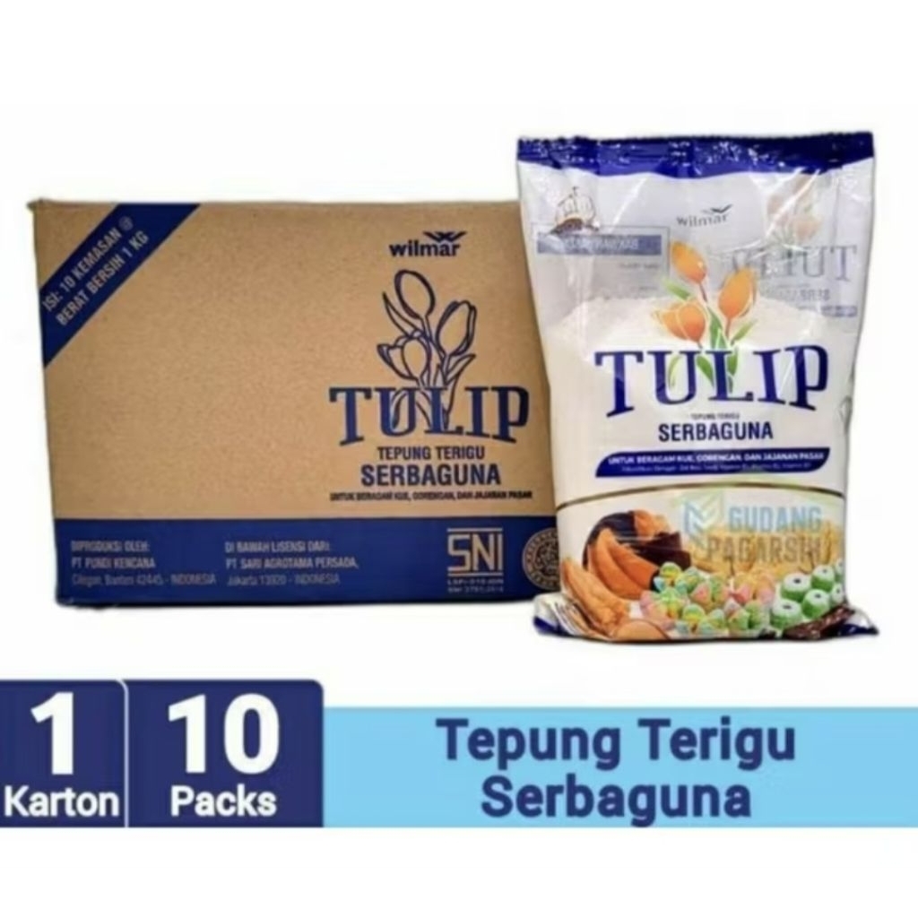 

Tepung Terigu Tulip 1kg 1 dus