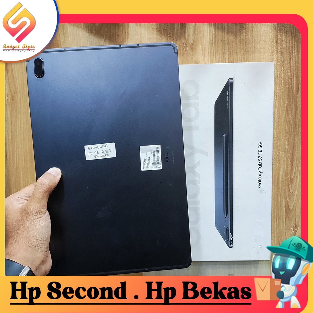 Samsung Tab S7 FE 5G Ram 6 Rom 128GB Second Resmi Gadget Style Store