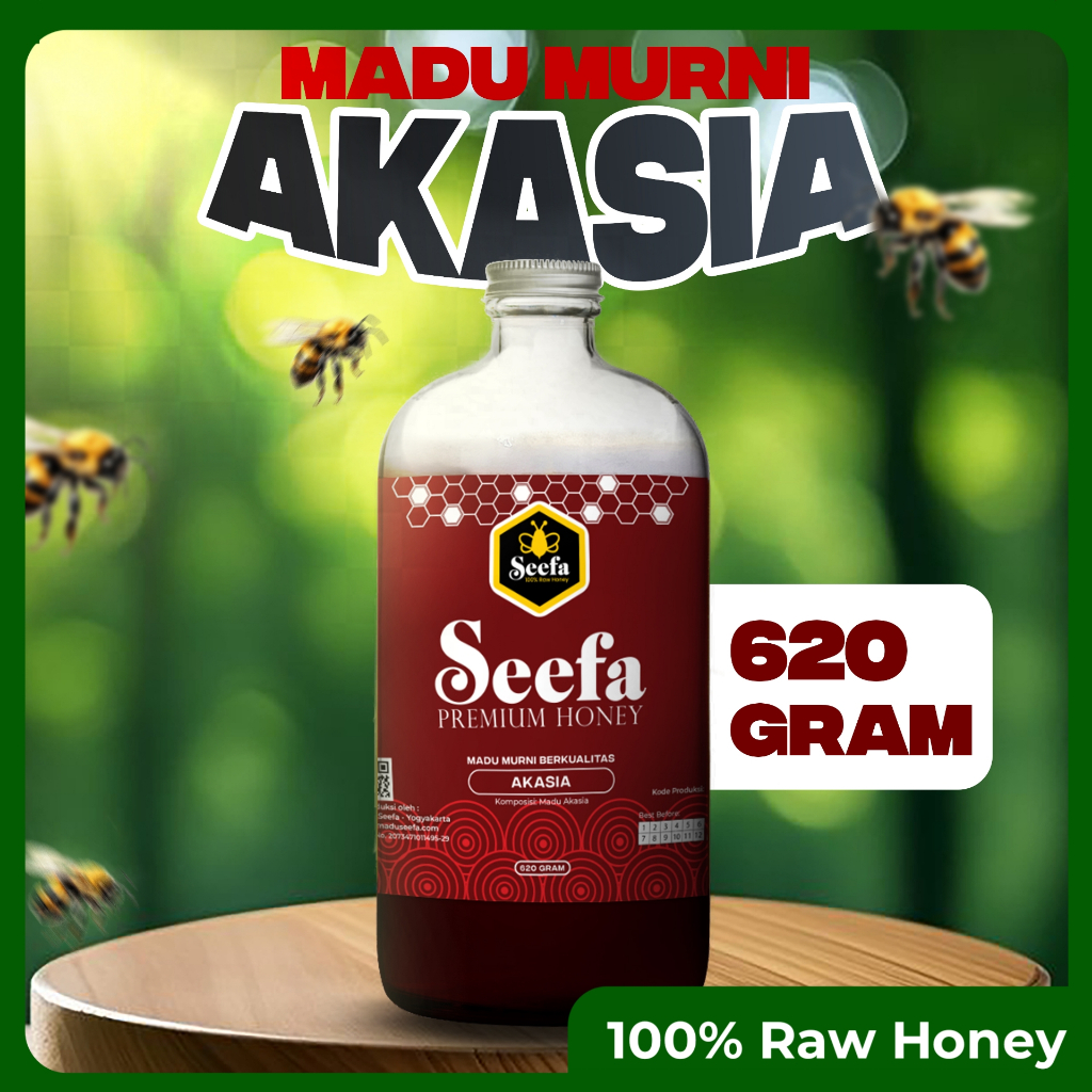 

Madu Akasia Seefa 620g Pure Raw Honey Madu Murni Berkualitas