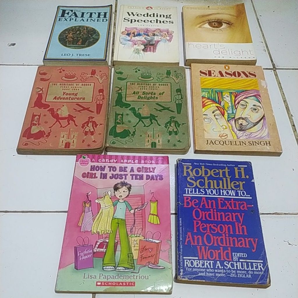 Novel import The Faith explained. Wedding speeches . Hearts delight . The heritage of books first se