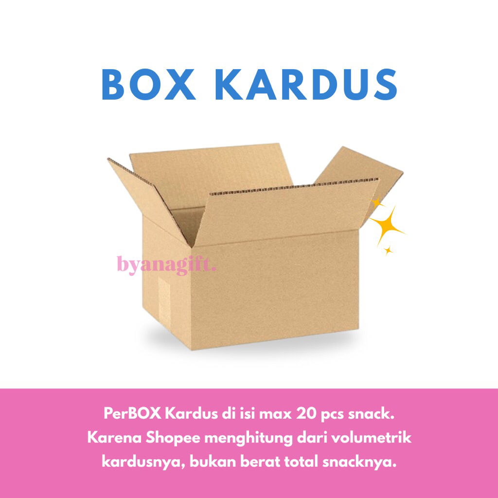 

BYANAGIFT Box Kardus Snack Gift • Hadiah Ulang Tahun • Wisuda • Dll