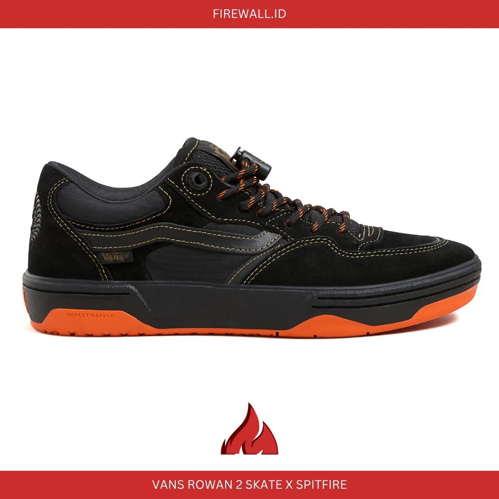 VANS ROWAN 2 SKATEBOARDING X SPITFIRE BLACK ORANGE ORIGINAL  │ BNIB