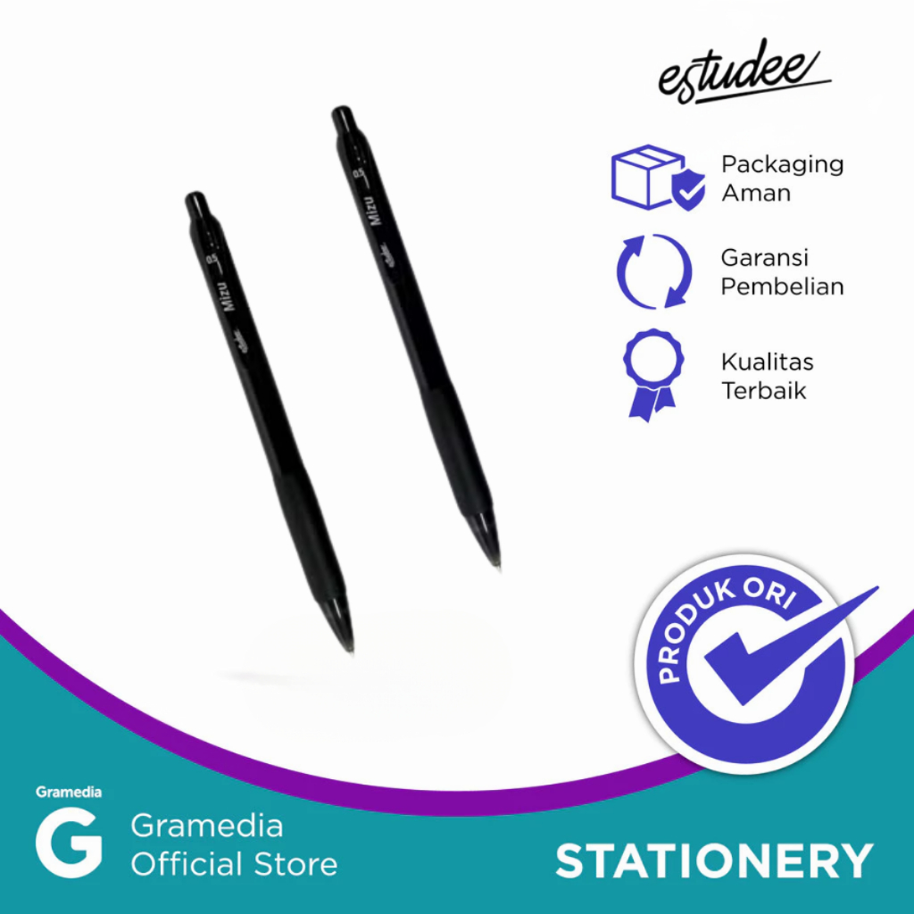 

Gramedia Pettarani - PULPEN RETRACTABLE PEN ESTUDEE PENLV 0.5MM BLACK SET 3PCS