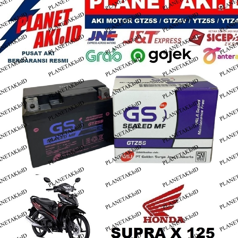 Aki Motor Honda Supra X 125 Aki Kering Accu Kering MF GTZ5S