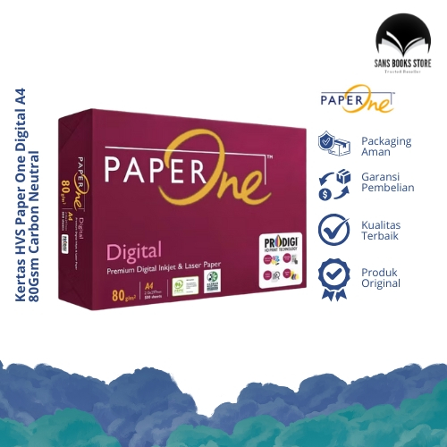

Kertas HVS Paper One Digital A4 80Gsm Carbon Neutral