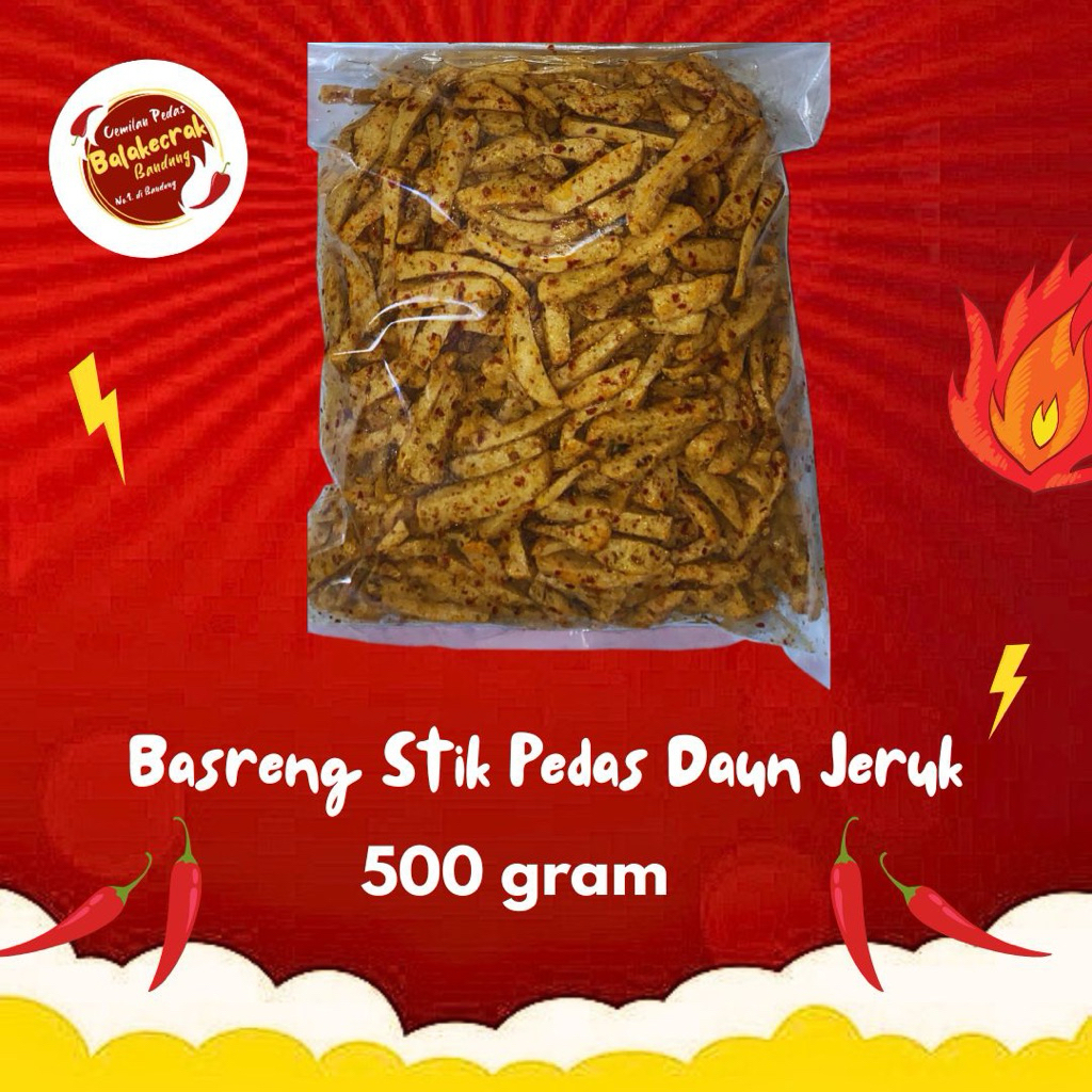 

Basreng Sebring Pedas Daun Jeruk Cikruh Kemasan 500 gram