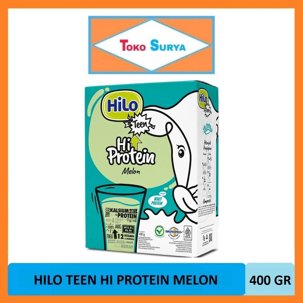 

Hilo Teen Hi Protein Melon Susu Bubuk Kalsium & Protein Rasa Melon 400 Gr