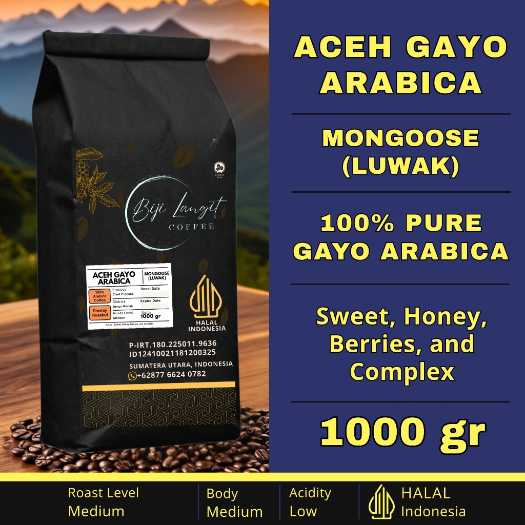 

1000-gram-Biji-Kopi-Aceh-Gayo-Arabica-Luwak-Civet-100%-Pure-Arabica-Coffee-Bean
