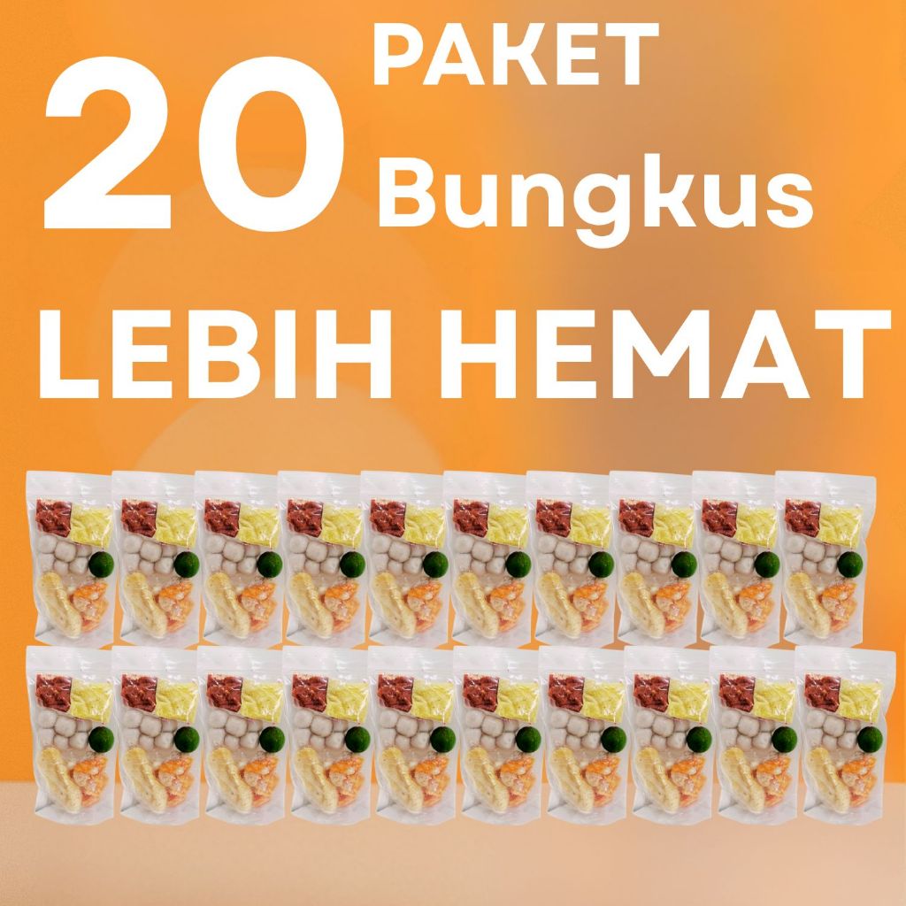 

Baso aci Instan paket 20 pcs | bakso aci instant isi 20 pcs | Baso Aci Paket Keluarga