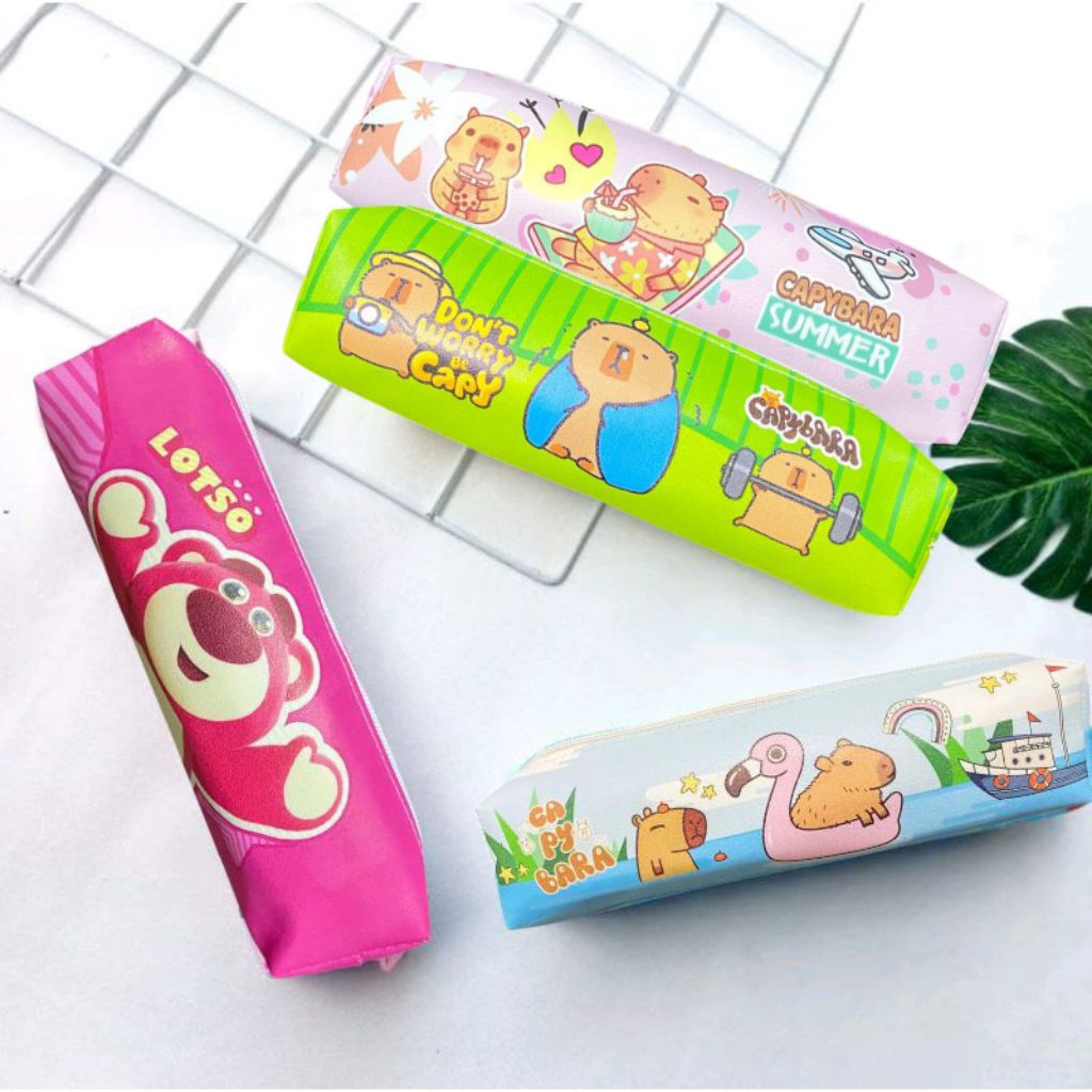 

Kotak pensil mini pensil case anak tempat pensil kartun lucu capybara