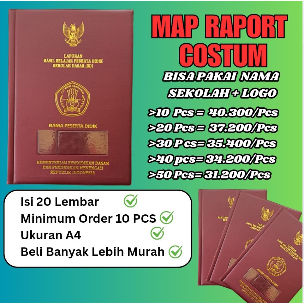 

Map Raport Costum Nama Sekolah + Logo Dan Alamat