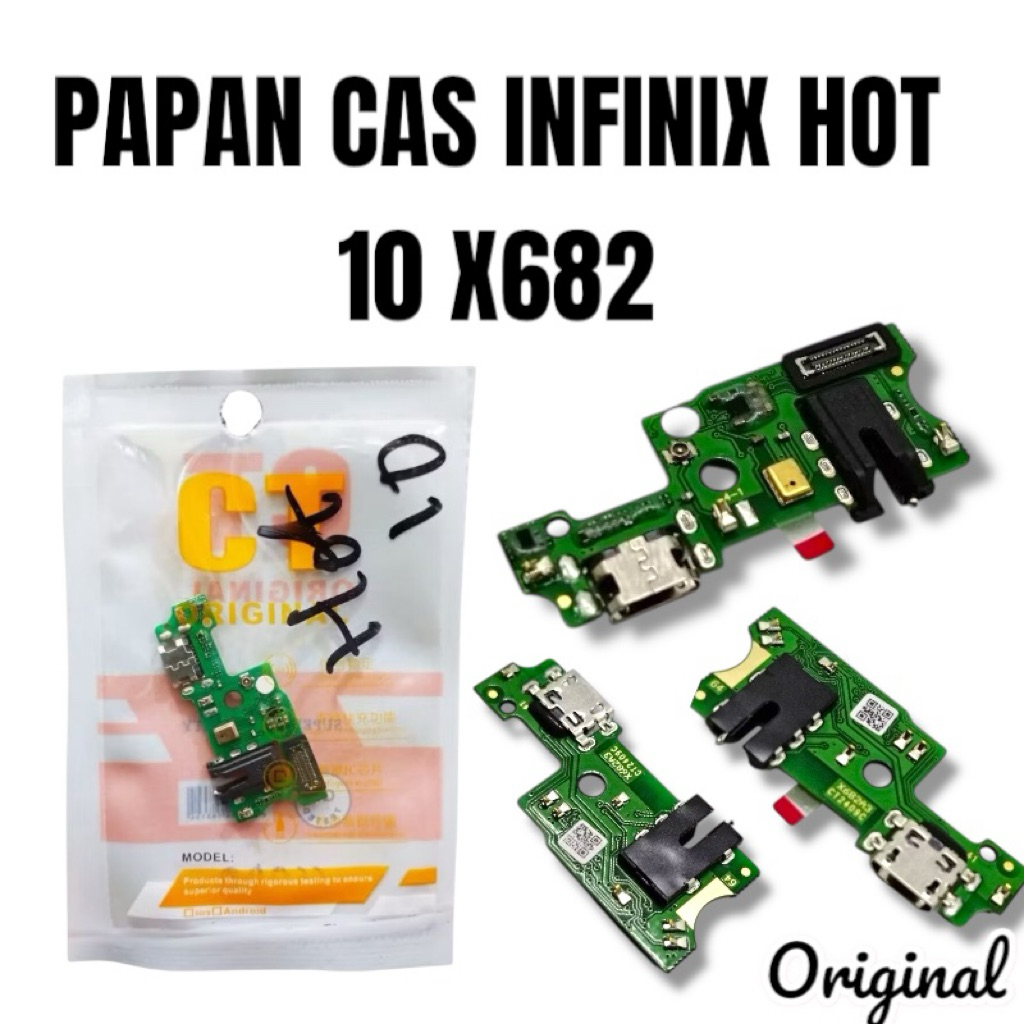 PAPAN CAS / INFINIX HOT 10S X689 ORIGINAL + IC PAPAN PCB CAS PCB KONEKTOR CONEKTOR USB CAS CHARGER I